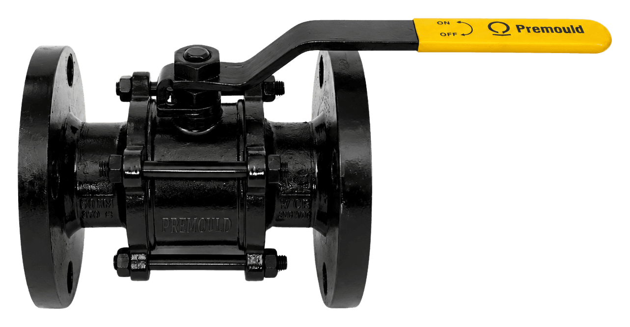 WCB 3 PC Flanged Ball Valve